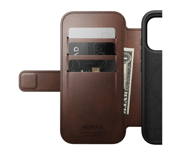 Nomad Modern Leather Folio do iPhone 17 Pro MagSafe brown - 1362259 - zdjęcie 7